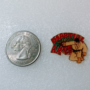 1980s Karate Martial Arts Enamel Pin